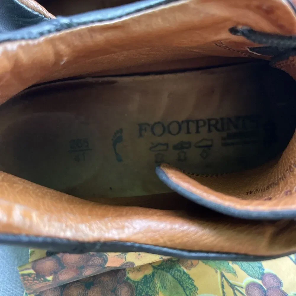 Footprints By Birkenstock Leather Black Ankle Boots Narrow 41 Euro US Men's 8 N